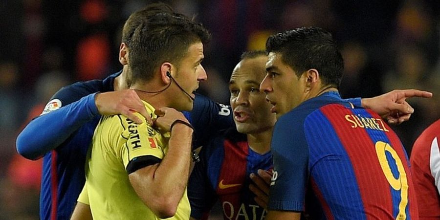 Suarez Terancam Hukuman Tambahan karena Menyindir Wasit 