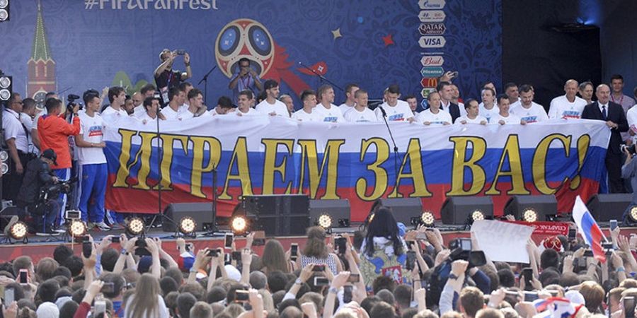 Gagal di Piala Dunia 2018, Skuat Rusia Tetap Tunjukkan Patriotisme