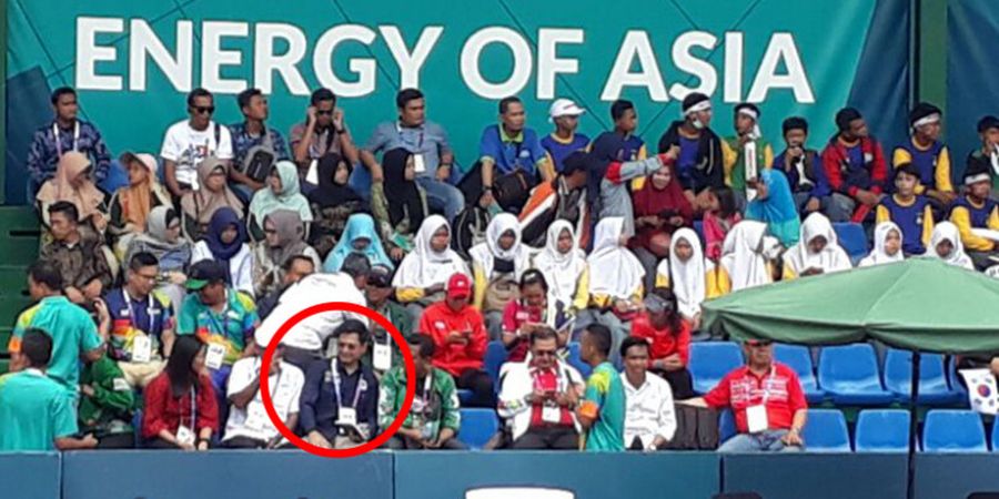 Aktor Tommy Kurniawan Kedapatan Tonton Final Tunggal Putra Soft Tennis Asian Games 2018