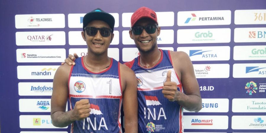 Voli Pantai Asian Games 2018 - Tumbangkan Wakil Thailand, Ade Candra/M Ashyifa Melaju ke Perempat Final