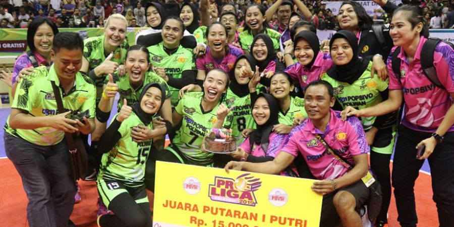Tak Terkalahkan, Tim Putri Jakarta PGN Popsivo Polwan Juara Putaran I Proliga 2019