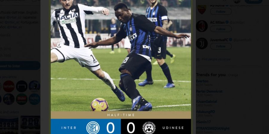Babak I Inter Milan Vs Udinese - Banyak Peluang, Nerazzurri Masih Tertahan 0-0
