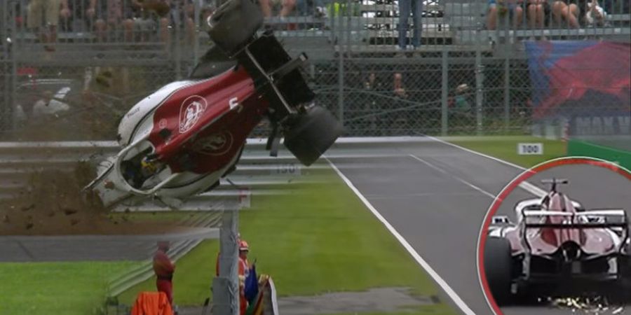 F1 GP Italia 2018 - Kecelakaan Hebat Marcus Ericsson Hanya karena Sayap Belakang Tidak Menutup, Kok Bisa?