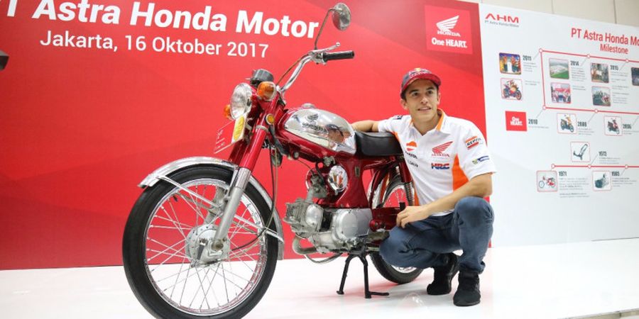 Tiba di Jakarta, Marc Marquez Tunggangi Motor Tua Honda
