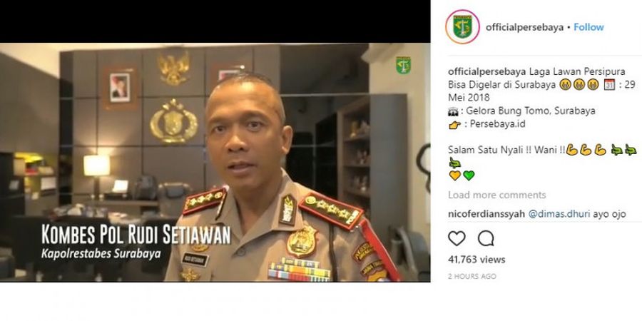 Pasca Teror Bom Surabaya, Akhirnya Laga Kandang Persebaya Dapat Izin Kepolisian