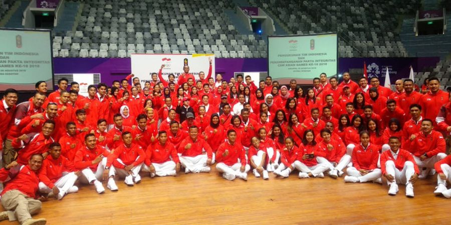 Atlet Indonesia untuk Asian Games 2018 Belajar Gerakan Flash Mob 