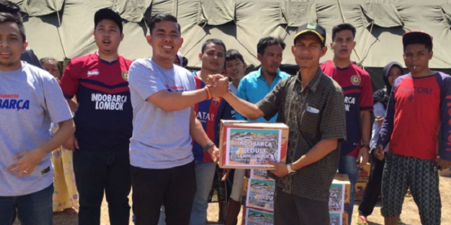 Indobarca Salurkan Bantuan Sosial kepada Korban Musibah Gempa di Lombok