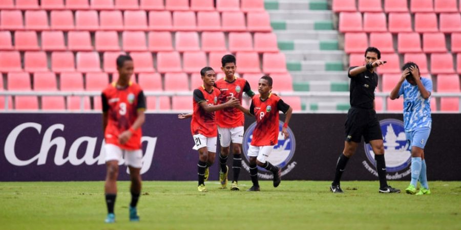Begini Ekspresi Emosional Pemain Kepulauan Mariana Usai Cetak Gol Perdana di Kualifikasi Piala Asia U-16 2018 Malaysia