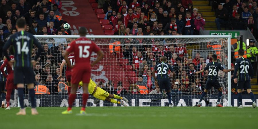 Hasil Liverpool Vs Manchester City - Riyad Mahrez Gagal Penalti, Imbang, Persaingan Papan Atas Semakin Ketat