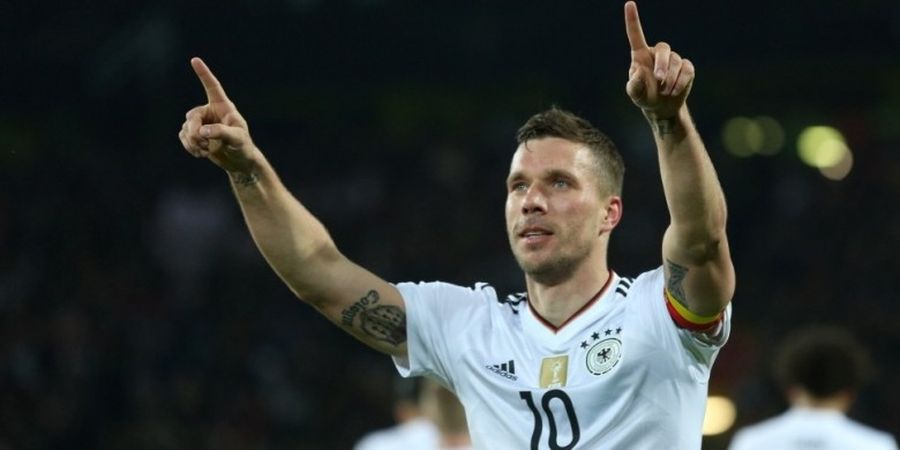 Perpisahan Sempurna Lukas Podolski, Jerman Kalahkan Inggris