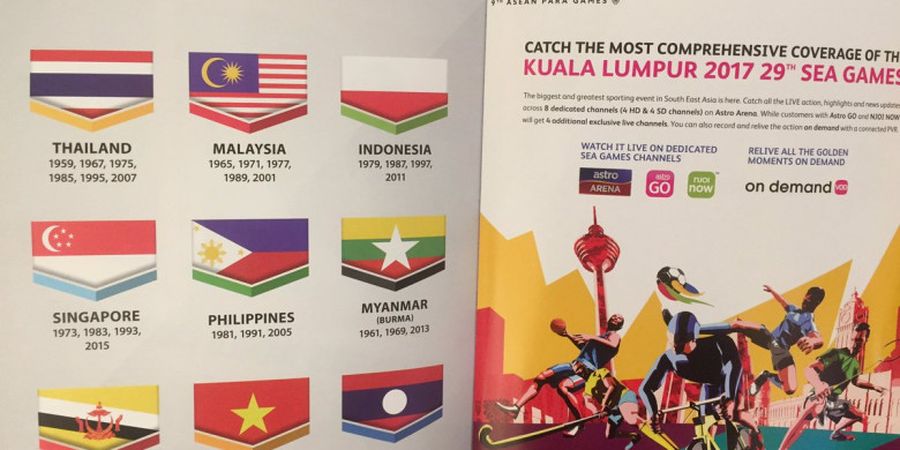 Bendera Indonesia Dicetak Terbalik di Buku Panduan SEA Games 2017