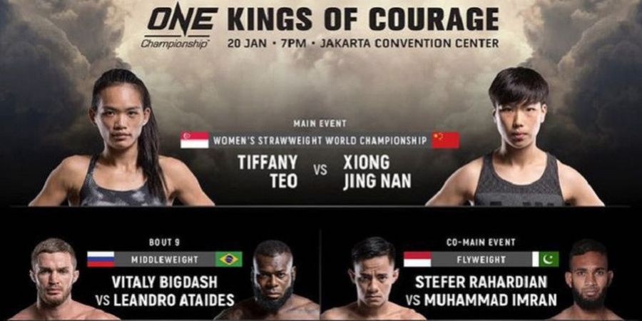 Tiffany Teo Vs Xiong Jing Nan Jadi Laga Utama ONE: Kings of Courage