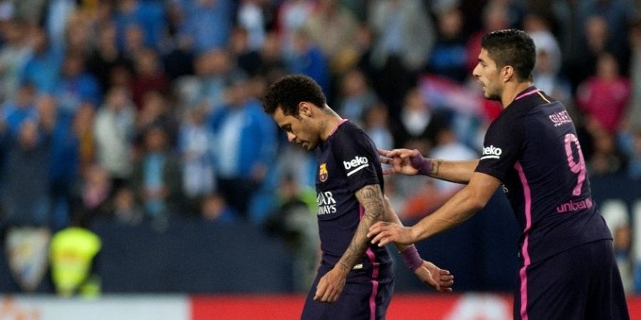 Kartu Merah Neymar Warnai Kekalahan Barcelona di La Rosaleda