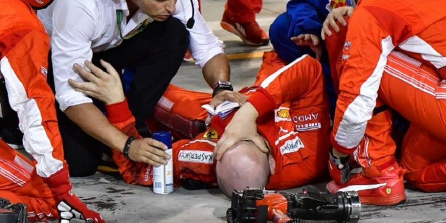 Mekanik Ferrari yang Terluka Oleh Raikkonen Telah Kembali Bekerja