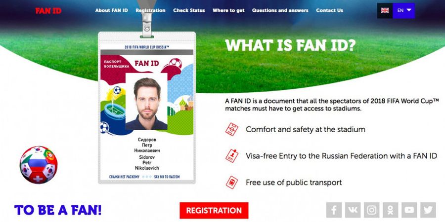 Piala Dunia 2018 - Fan ID, Cara Rusia Manjakan Fans
