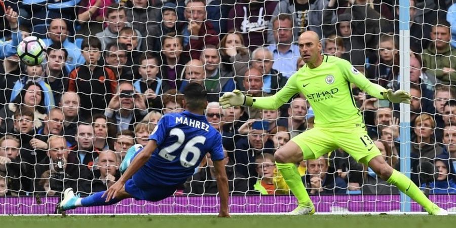 Gara-gara Penalti 2 Sentuhan Mahrez, Leicester Gagal Tahan Man City