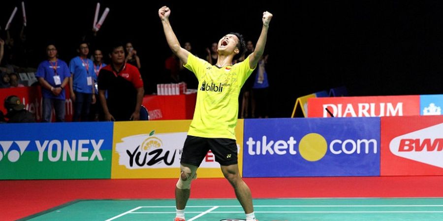 Anthony Ginting Tak Mau Pikirkan soal Peringkat 5 Besar Dunia Setelah Juarai Indonesia Masters 2018