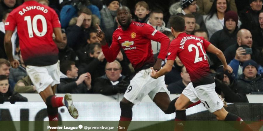 Hasil Liga Inggris - Romelu Lukaku Cuma Butuh 1 Menit untuk Buka Kemenangan Manchester United