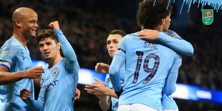 Hasil Piala Liga Inggris - Manchester City ke Perempat Final Berkat Gol Kaki Kanan dan Kiri Pemuda 19 Tahun