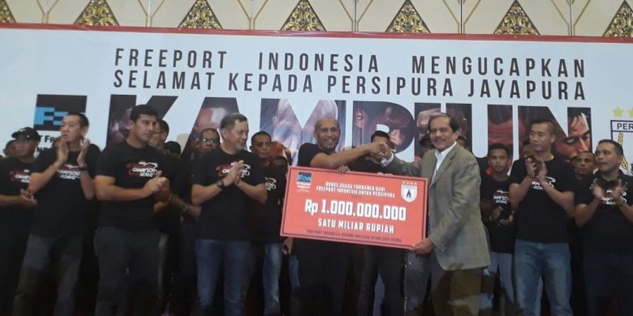 Menjuarai TSC 2016, Persipura Dapat Rp 1 Miliar dari Freeport