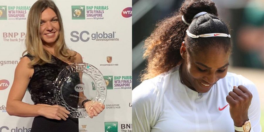 Tampil Apik di 2018, Simona Halep dan Serena Williams Diganjar Penghargaan Tahunan dari WTA