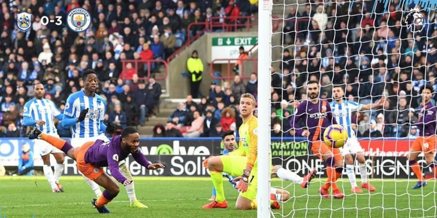 Hasil Liga Inggris - Sundulan Terbang Raheem Sterling Bawa Manchester City Pepet Liverpool