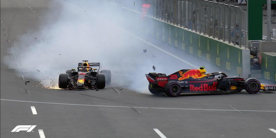 F1 GP Azerbaijan 2018 - Nasib Sial Menimpa Dua Pebalap Red Bull Racing, Sedih Lihatnya!