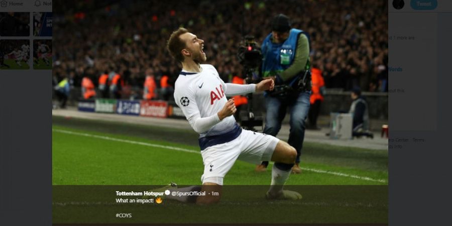 Hasil Liga Champions - Christian Eriksen Menangkan Tottenham atas Inter Milan