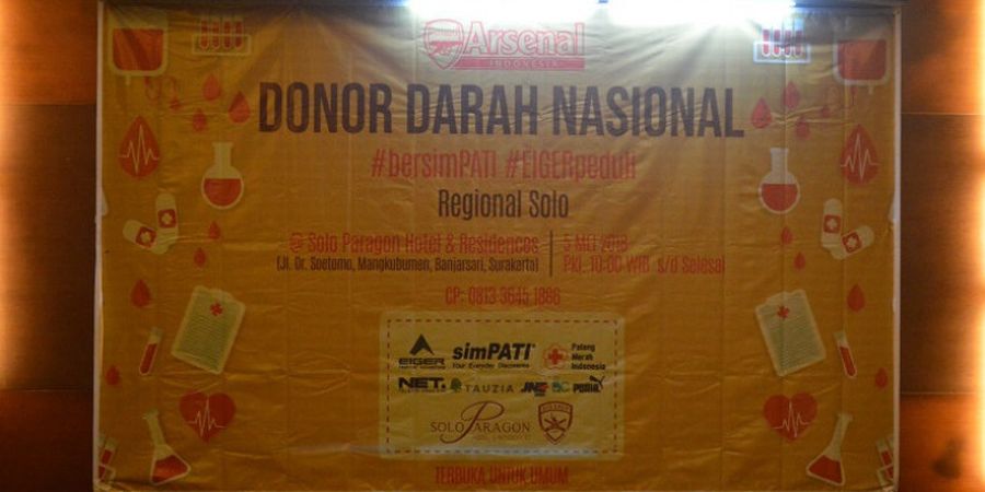 Begini Persiapan Arsenal Indonesia Supporters Realisasikan Donor Darah Serentak