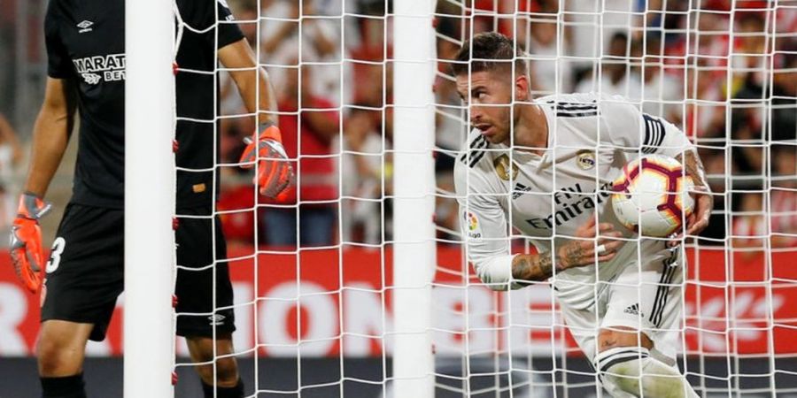 Babak I Girona Vs Real Madrid - Penalti Panenka Sergio Ramos Samakan Kedudukan