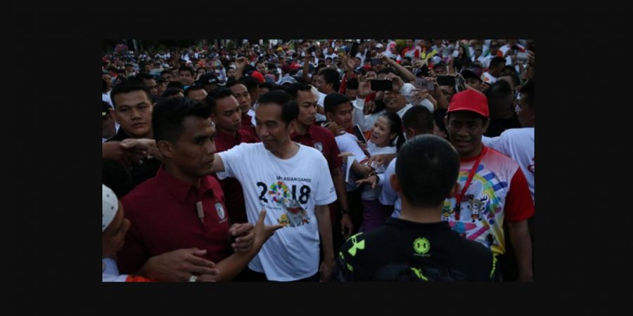 Presiden Joko Widodo Kampanye Jalan Kaki Menyambut Asian Games 2018