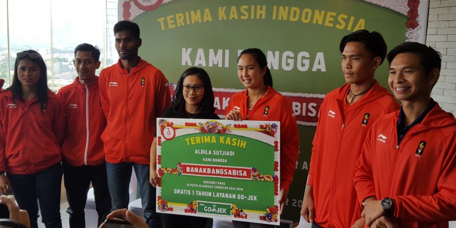 GO-JEK Berikan Layanan Gratis Satu Tahun  kepada Peraih Emas Asian Games 2018