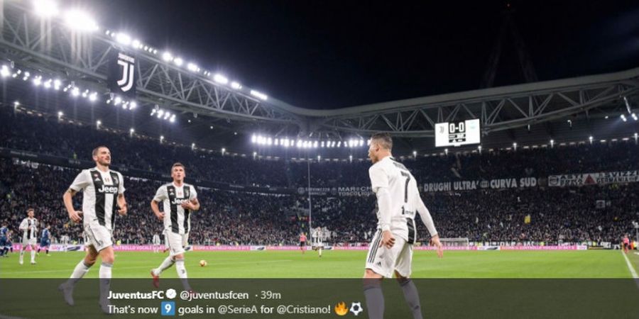 Hasil Liga Italia - Gol Ronaldo Bikin Kiper Angkat Tangan, Juventus Kokoh di Puncak Klasemen