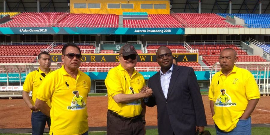 Inilah Kepastian Ronaldinho Main di Palembang pada 2019, setelah Manajemennya Meninjau Stadion Gelora Sriwijaya