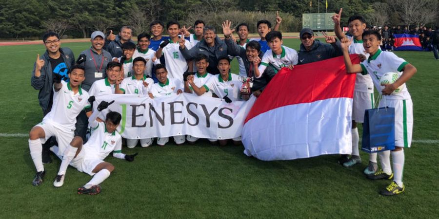 Usai Raih Gelar Juara, Timnas U-16 Indonesia Borong Penghargaan Individu di Turnamen Jenesys 2018