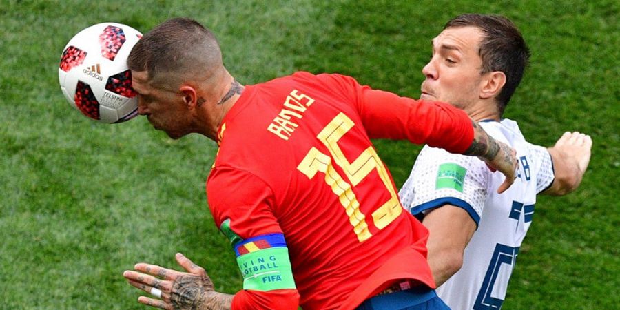 Hasil Babak I - Diwarnai Gol Bunuh Diri dan Penalti, Rusia Tahan Imbang Spanyol