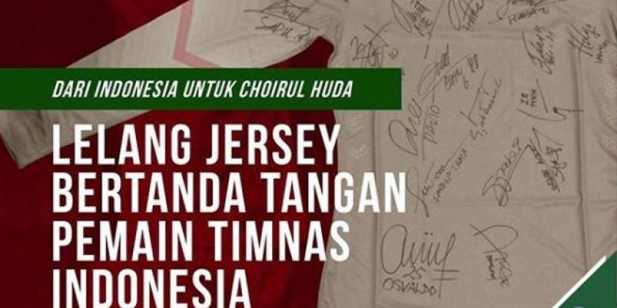 Dedikasikan Laga Timnas Indonesia Vs Guyana, Segini Harga Awal Lelang Jersey Timnas Choirul Huda