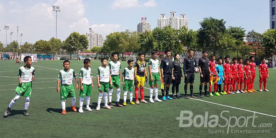 Tim Sepak Bola Pelajar Indonesia Menang dan Cetak Delapan Gol di China