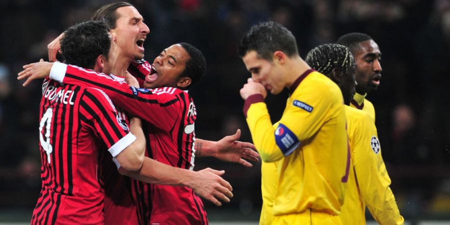 Mengenang Kembali Hujan Gol Laga AC Milan Vs Arsenal di Eropa