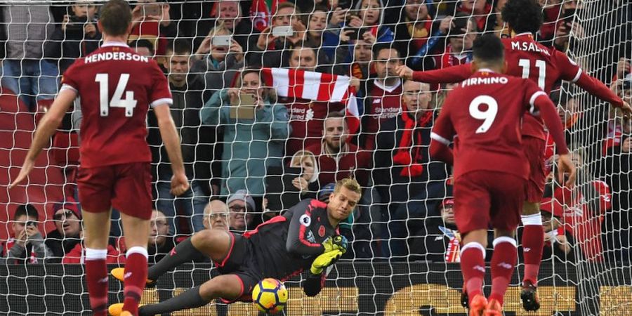 Link Streaming Liverpool Vs Huddersfield Town - Hasil Babak 1, Kegagalan Penalti Mohamed Salah Hasilkan Skor Kaca Mata