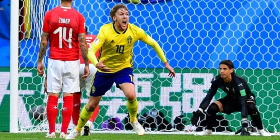 Emil Forsberg Tidak Sembarangan Bentuk Hati Usai Jebol Gawang Swiss, Ada Makna Mendalam di Dalamnya