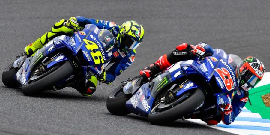 MotoGP 2018 Segera Berakhir, Valentino Rossi Ingin Menjauh dari Kejaran Maverick Vinales