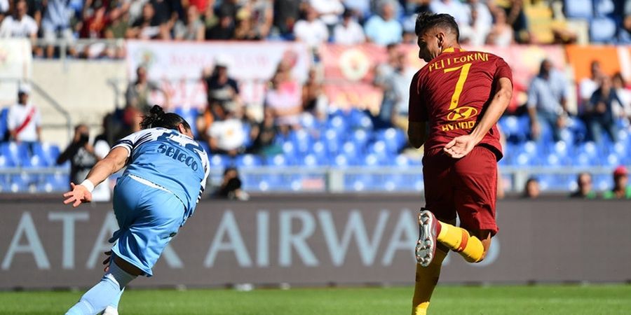AS Roma Vs Lazio - Gol Backheel Pemain Pengganti Bawa I Giallorossi Unggul pada Babak Pertama