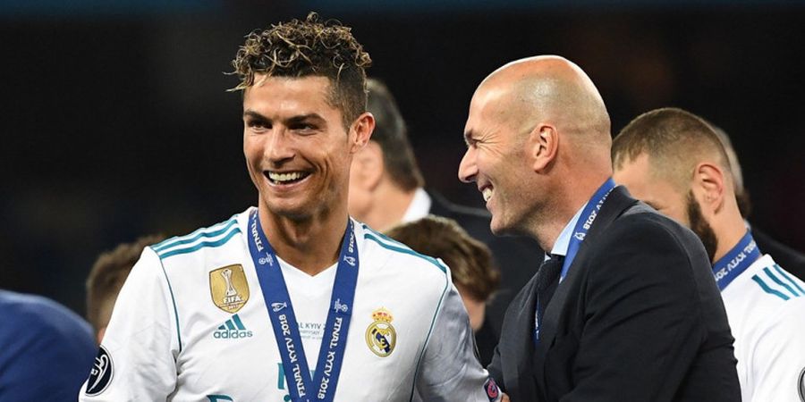 Tonton Gol Salto Gareth Bale dan Cristiano Ronaldo, Reaksi Zinedine Zidane Sama Kocaknya