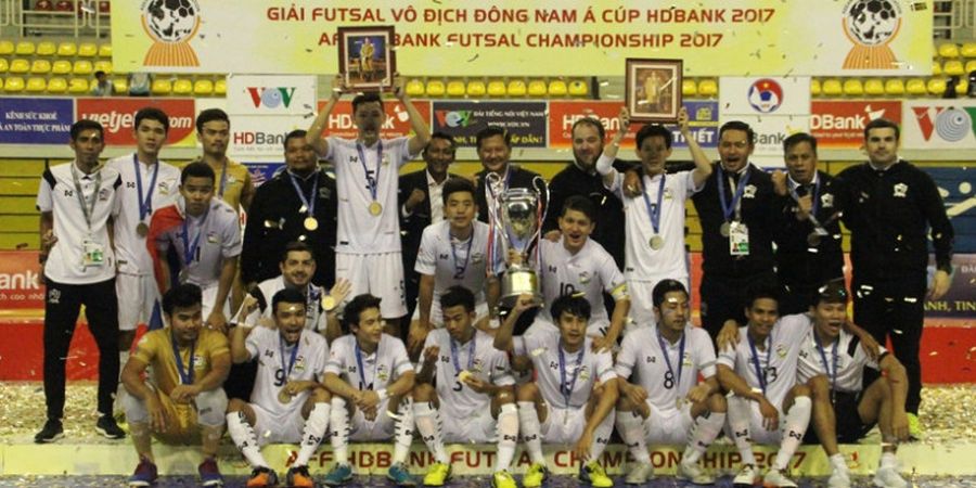Piala Futsal AFF 2017 - Kalahkan Malaysia, Thailand Jadi Juara Berkat Gol pada Babak Tambahan Waktu