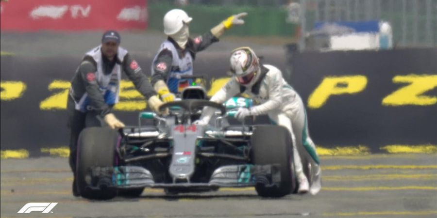 F1 GP Jerman 2018 - Dipaksa Dorong Mobil Saat Kualifikasi, Lewis Hamilton Bertekad Bangkit Saat Balapan