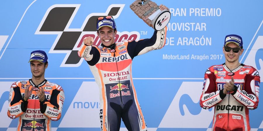MotoGP Aragon 2017 - Aragon Menjadi Keberhasilan ke-15 Trio Spanyol Jorge Lorenzo, Marc Marquez, dan Dani Pedrosa, Berikut Adalah Daftar Lengkapnya