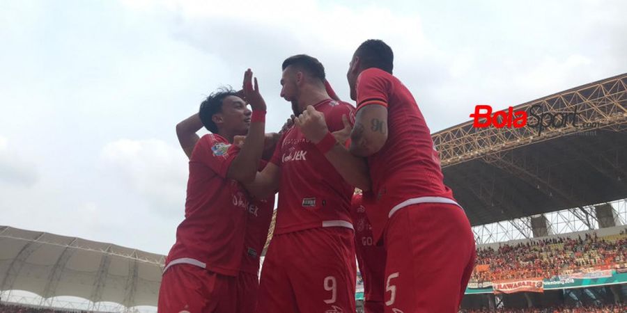 Hasil Liga 1 2018 - Menang Dramatis atas Sriwijaya FC, Persija Jakarta ke Puncak Klasemen