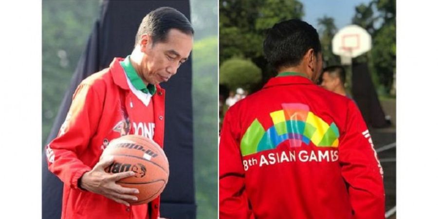 Promosi Asian Games 2018, Jokowi Main Basket Pakai Jaket Baru