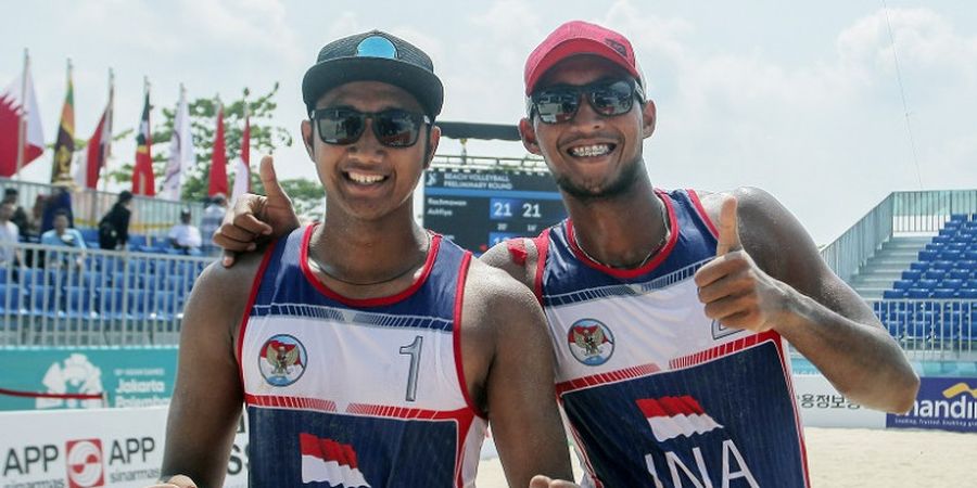 Voli Pantai Asian Games 2018 - 2 Kemenangan Diraih Indonesia pada Kloter Pertama Babak Penyisihan Terakhir